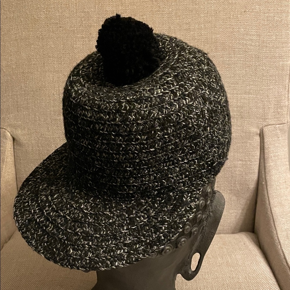 Marled Cap Hat with PomPom on Top